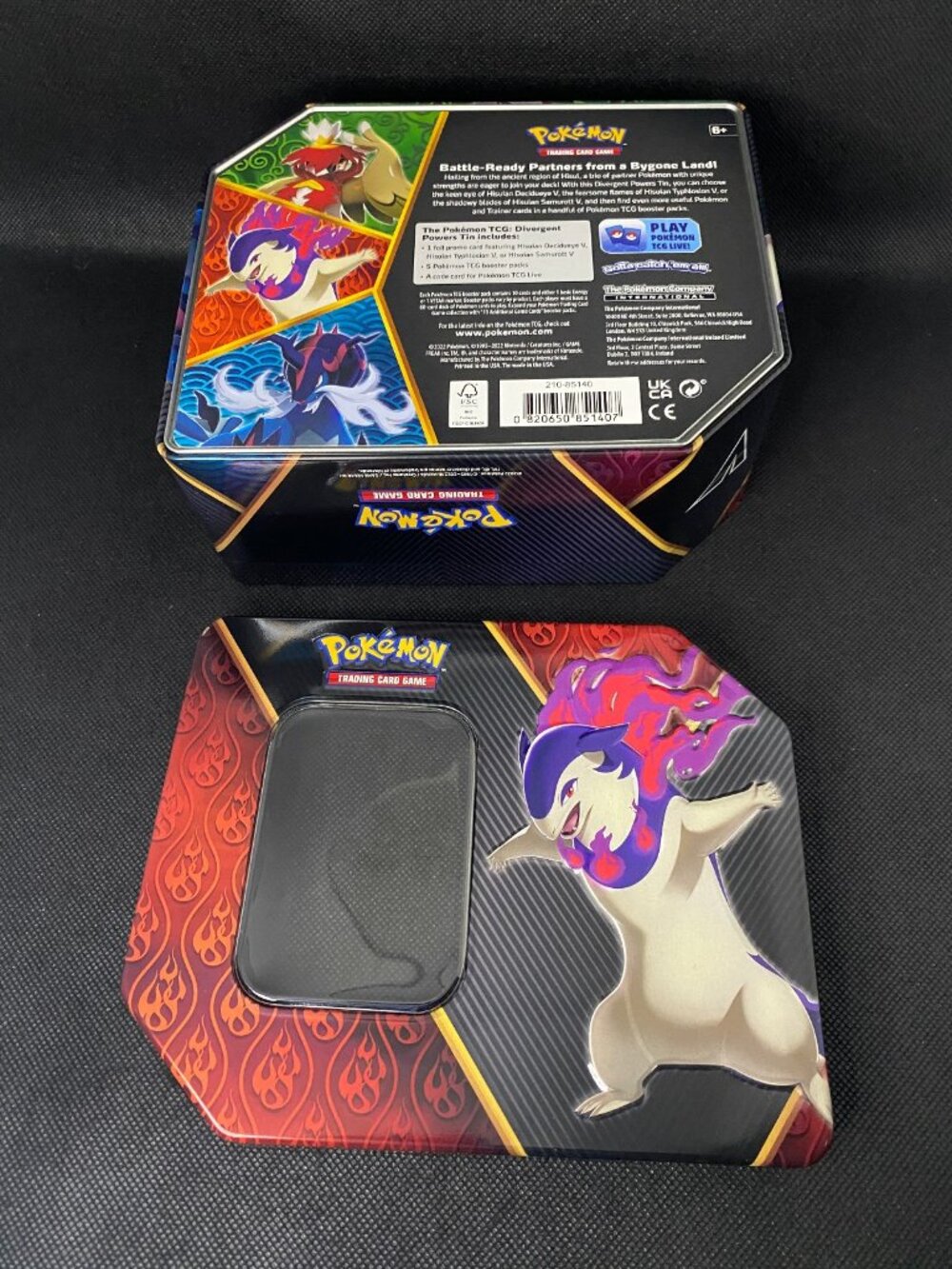 Hisuian Typhlosion Empty Pokemon Divergent Powers Tin Storage Container